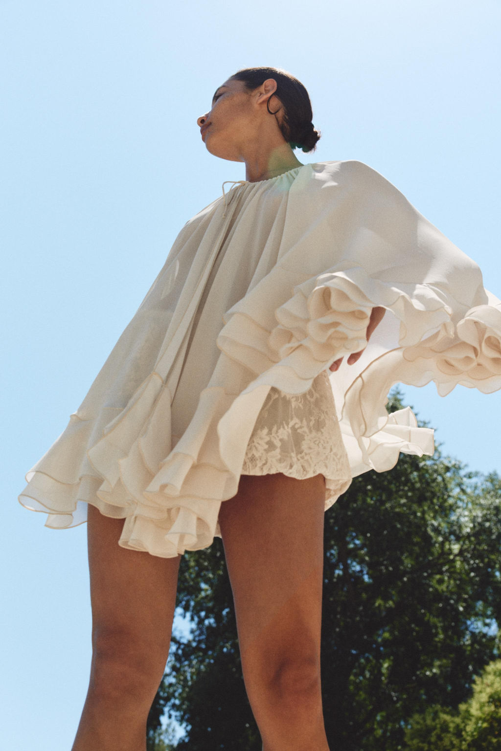 SHORTS BOMBACHO ENCAJE / Crudo - Zara фото 3
