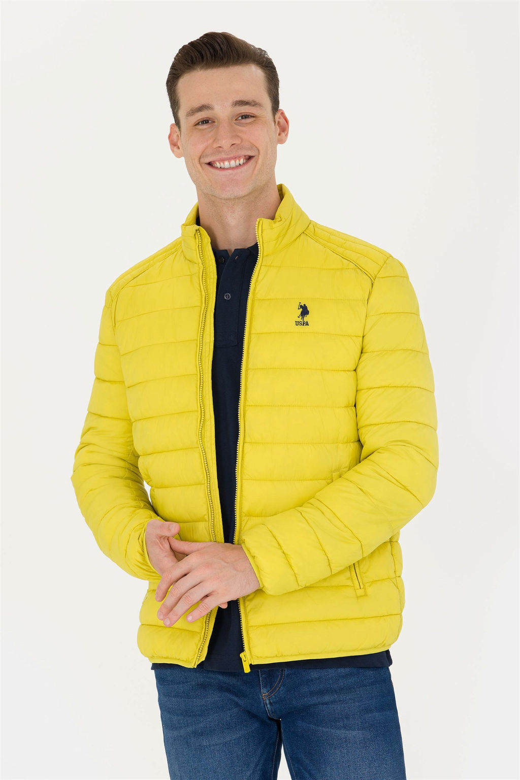 U. S. Polo Assn Мужское неоново-желтое пальто - U.s. polo assn фото 3