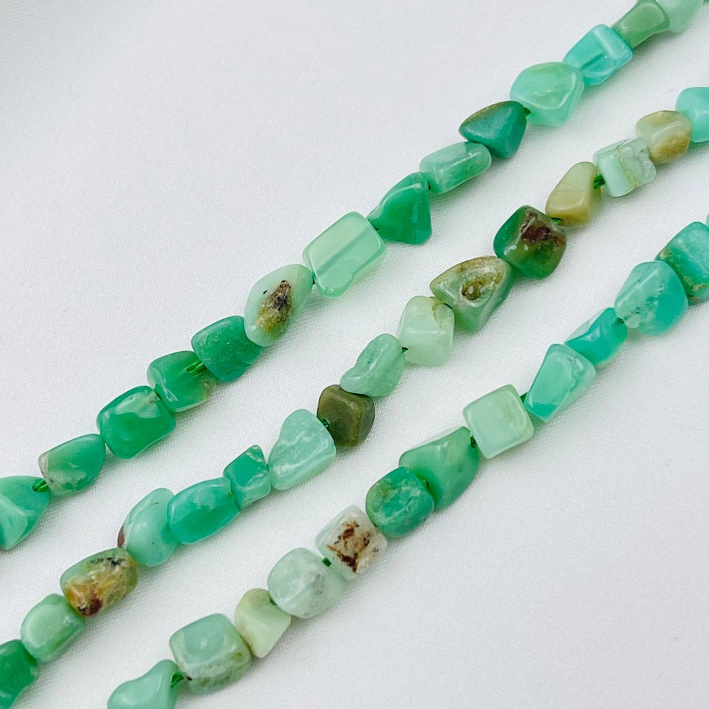 Бусины для украшений из Хризопраза (галтовка) 40 см