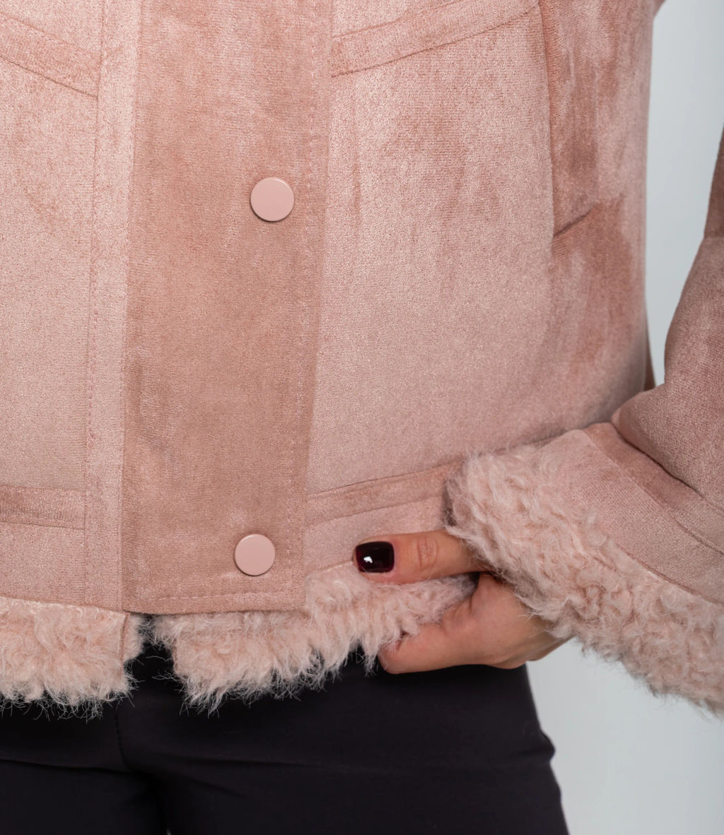 Дублёнка #КТ7580 (1), пудровый - Dommod фото 5