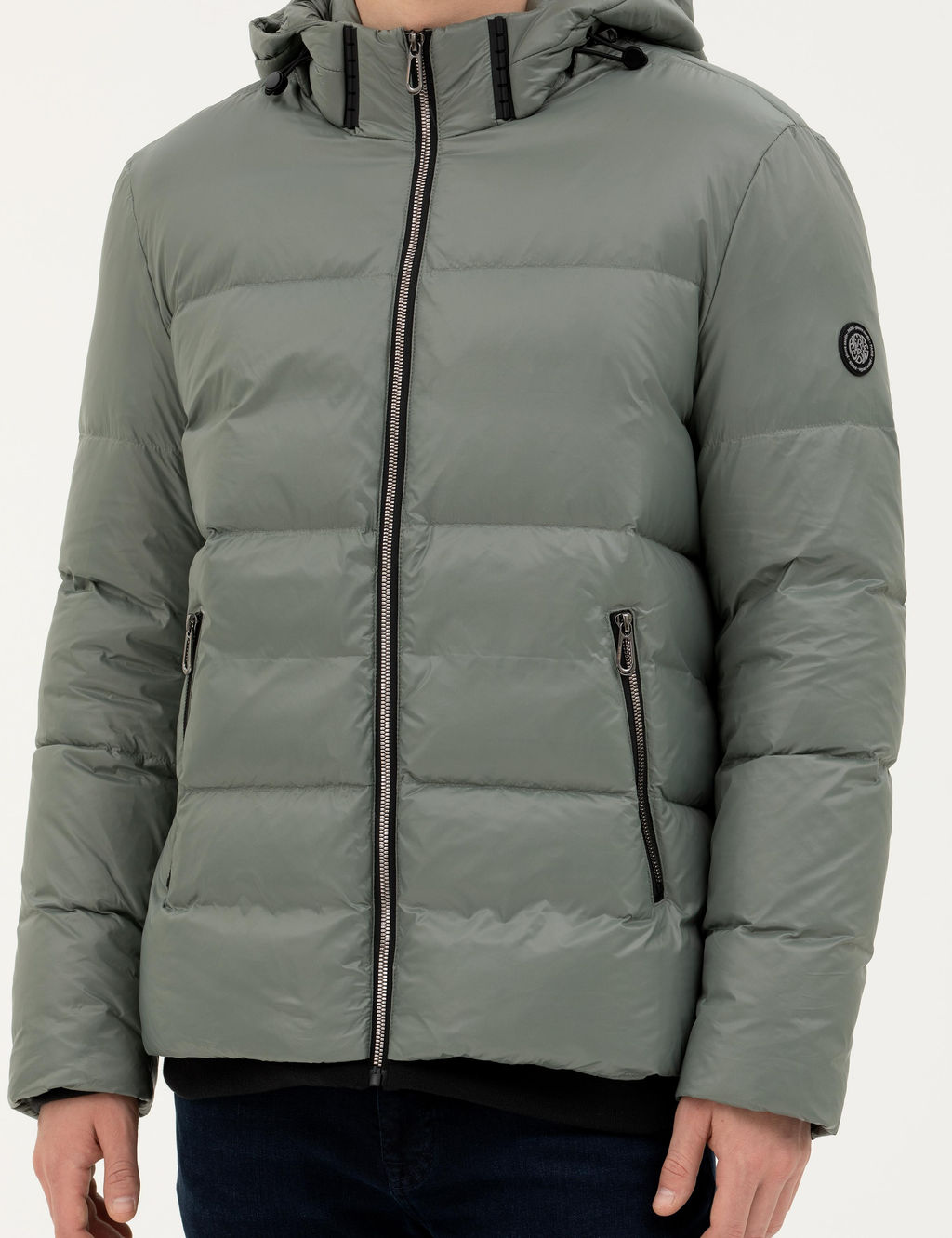 Gri Kap__onlu _i_me Mont