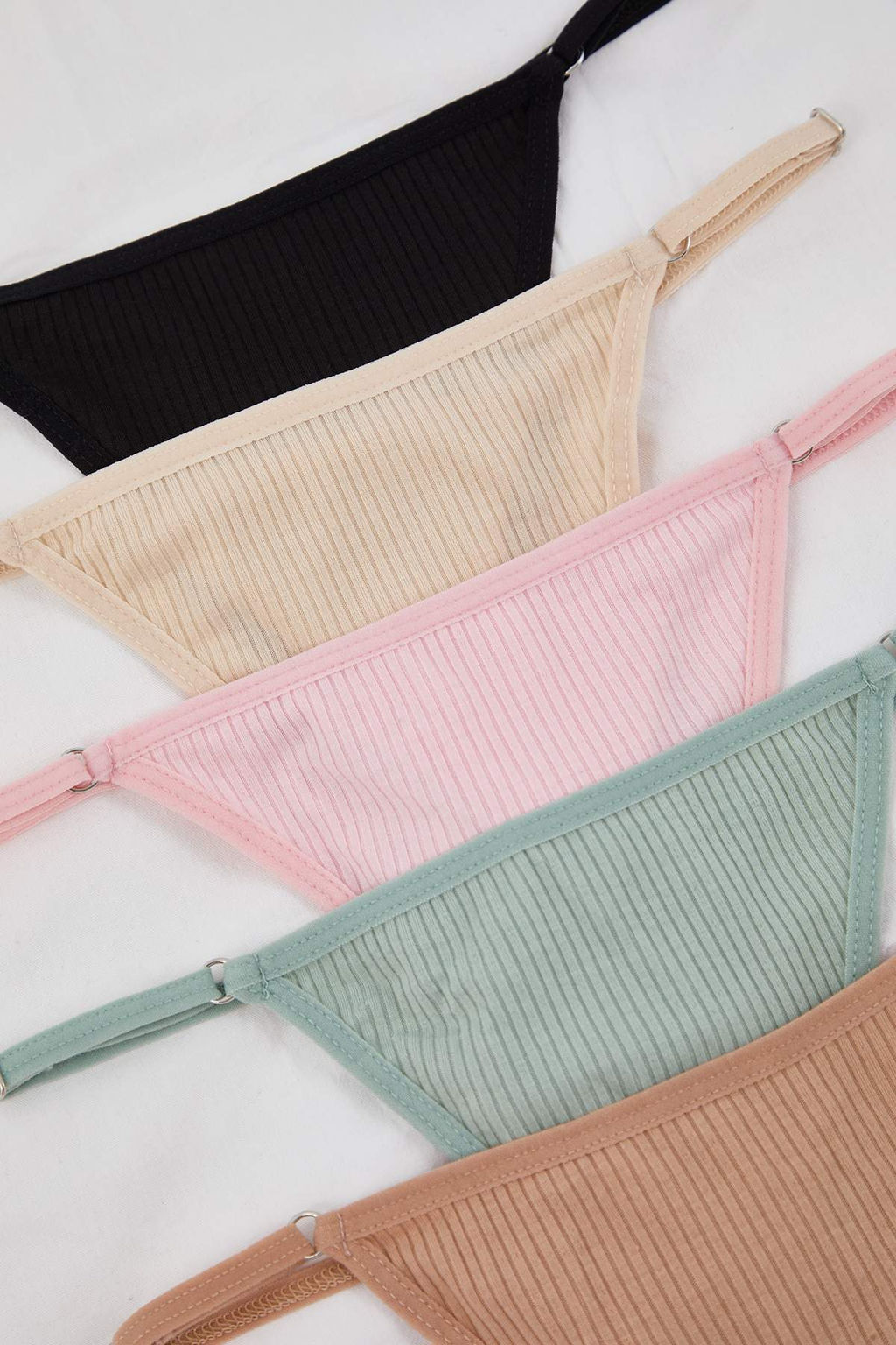 Kahverengi-Cok Renkli 5li Paket Ayarlanabilir Bel Fitilli Orme Tanga Kulot THMAW26KU00017 - Trendyolmilla фото 6