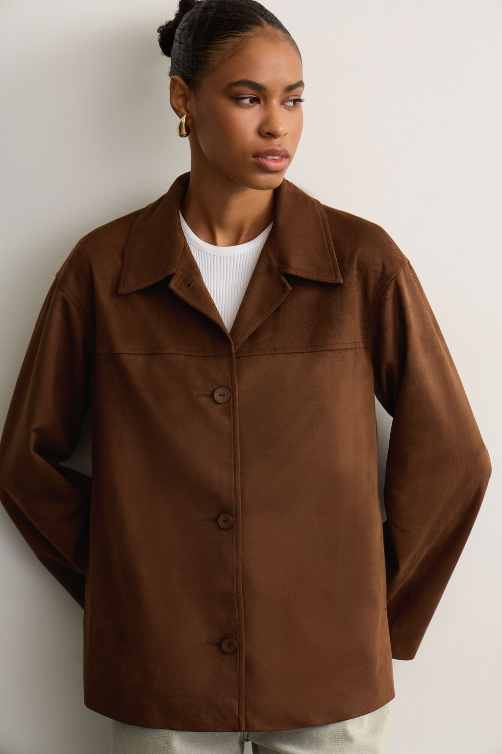 Жакет однобортный из искусственной замши - Mollis фото 4