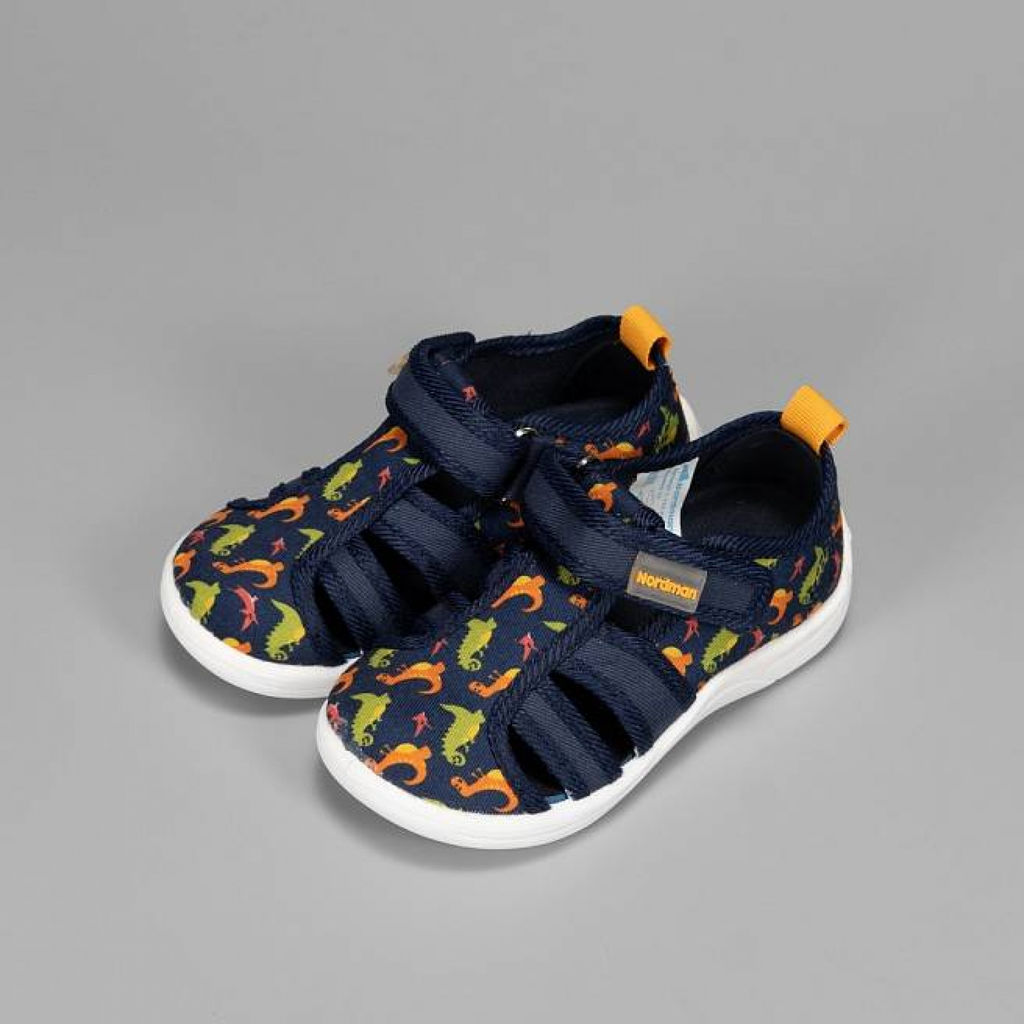 Nordman Stars туфли летние (сандалии) на двух липучках, цвет Голубой/Серый  фото 2