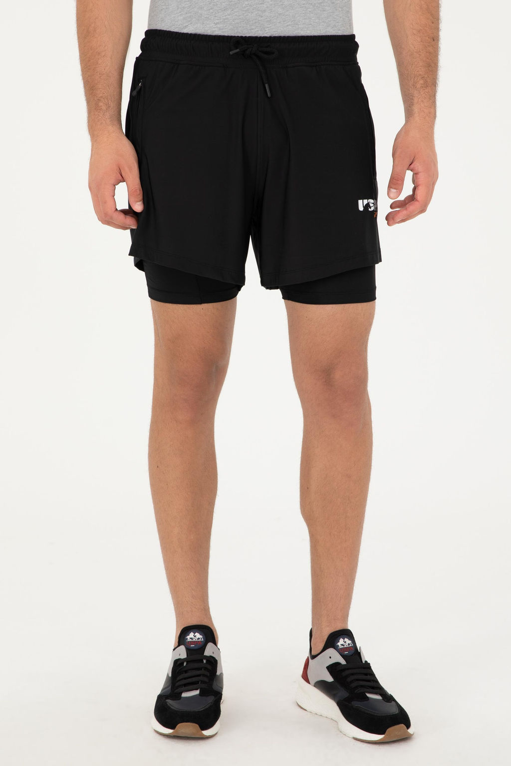 U. S. Polo Assn / Мужские черные трикотажные шорты - U.s. polo assn фото 2