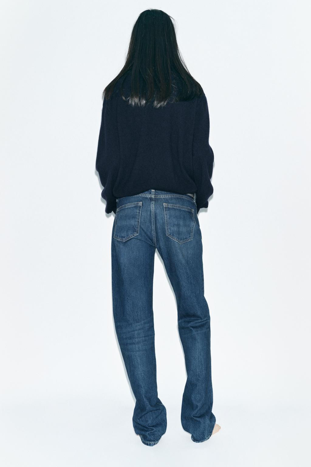 ZW COLLECTION STRAIGHT LOW-RISE JEANS - Zara фото 4