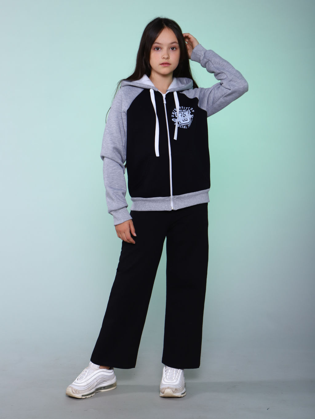 Толстовка "Смена" синий-серый