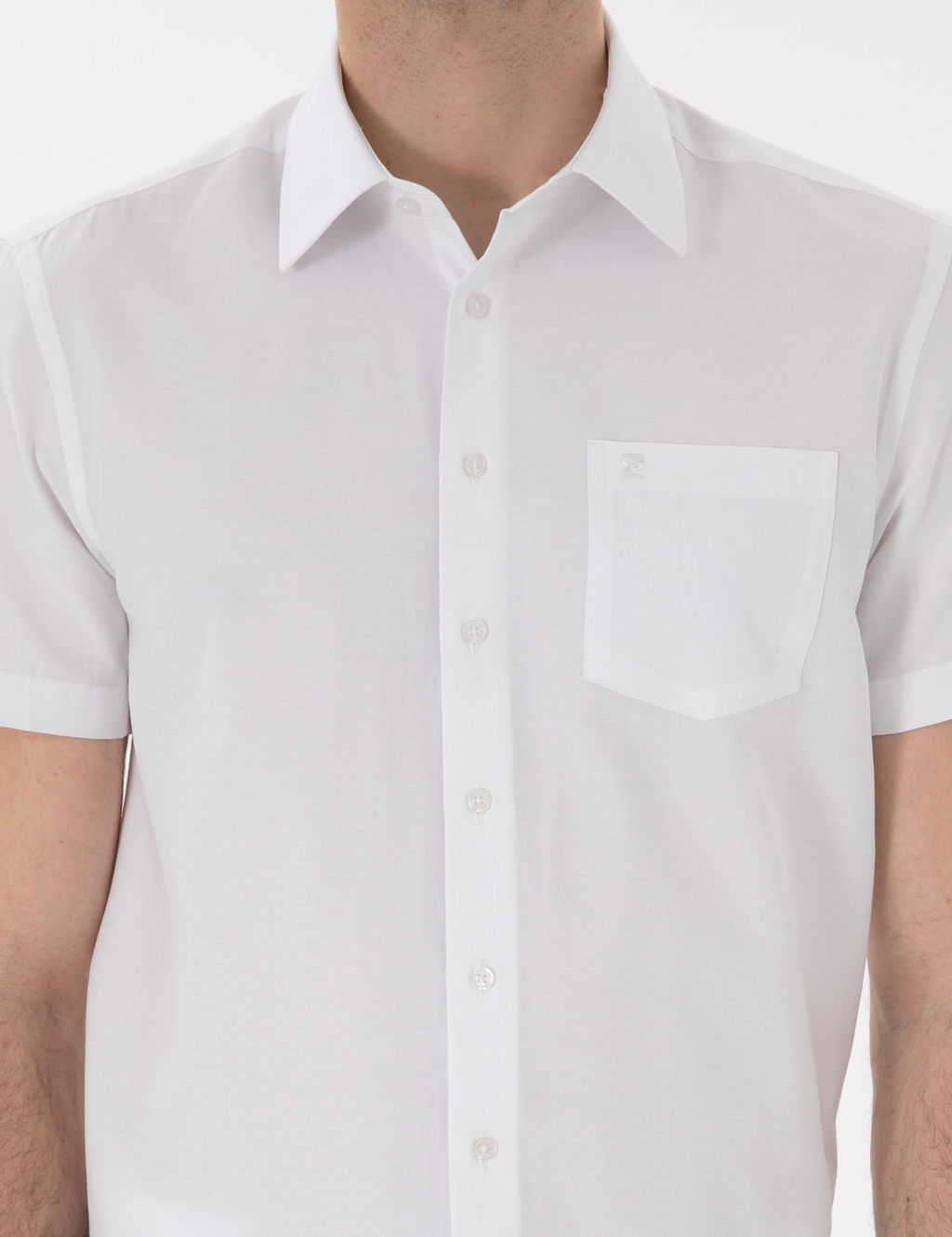Beyaz Basic Regular Fit K_sa Kollu Cepli G_mlek - Pierre cardin фото 6