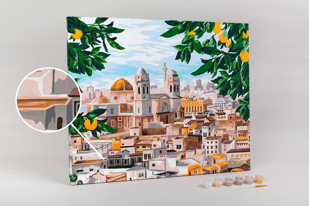 ФРЕЯ PNB/PL-204 Набор для раскрашивания по номерам 50 х 40 см В тени апельсинового дерева  фото 6