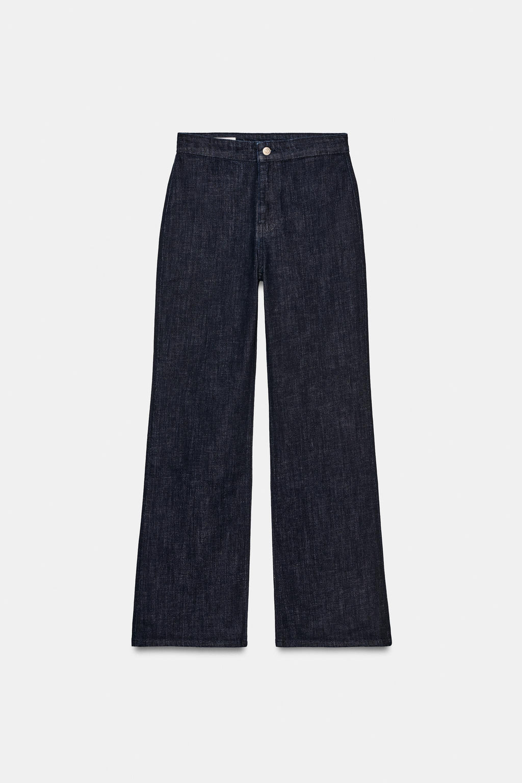 HIGH-WAIST DENIM EFFECT TROUSERS - Zara фото 7