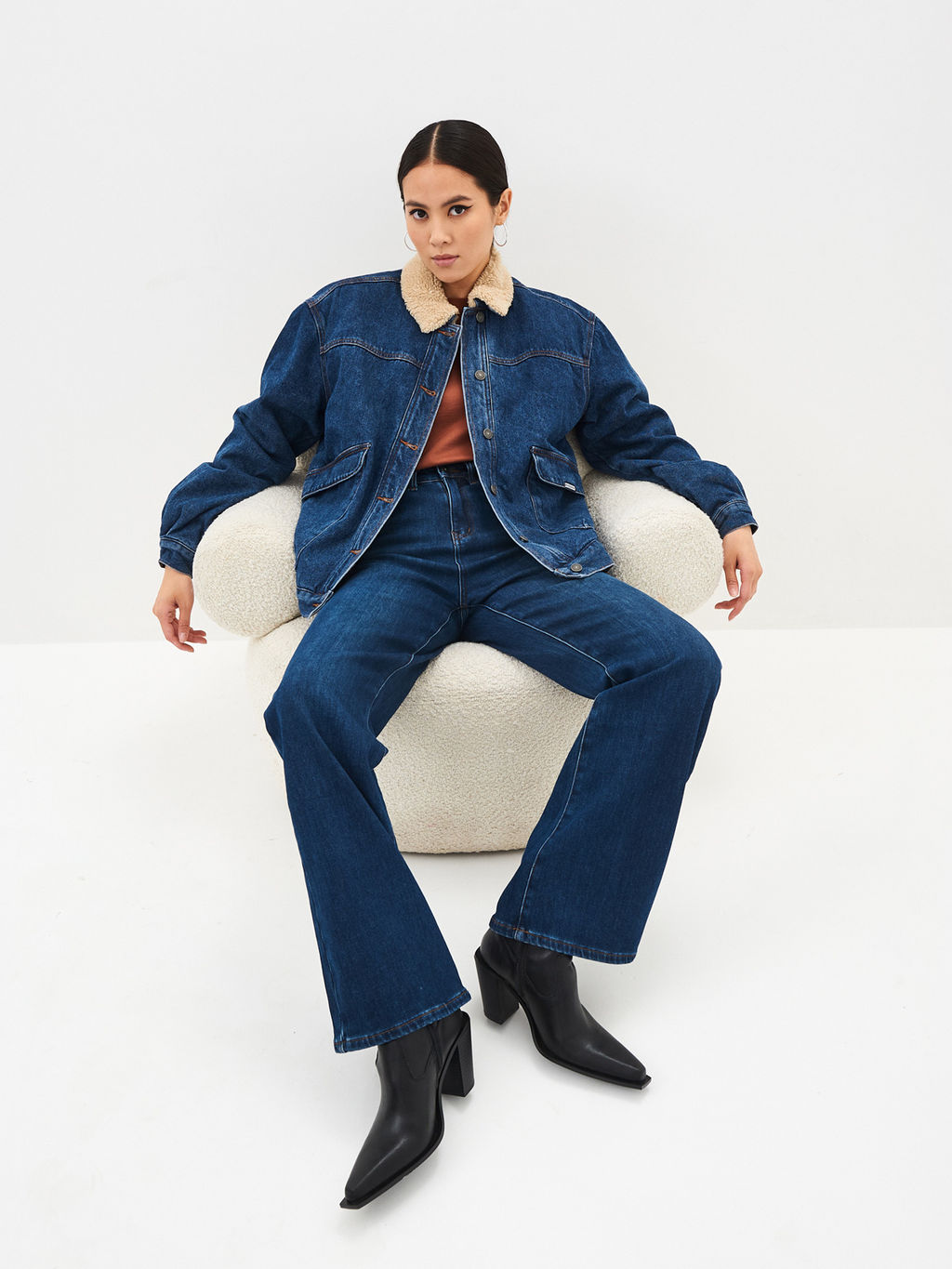 Женские Джинсы Утепленные WIDE LEG - Mossmore фото 29