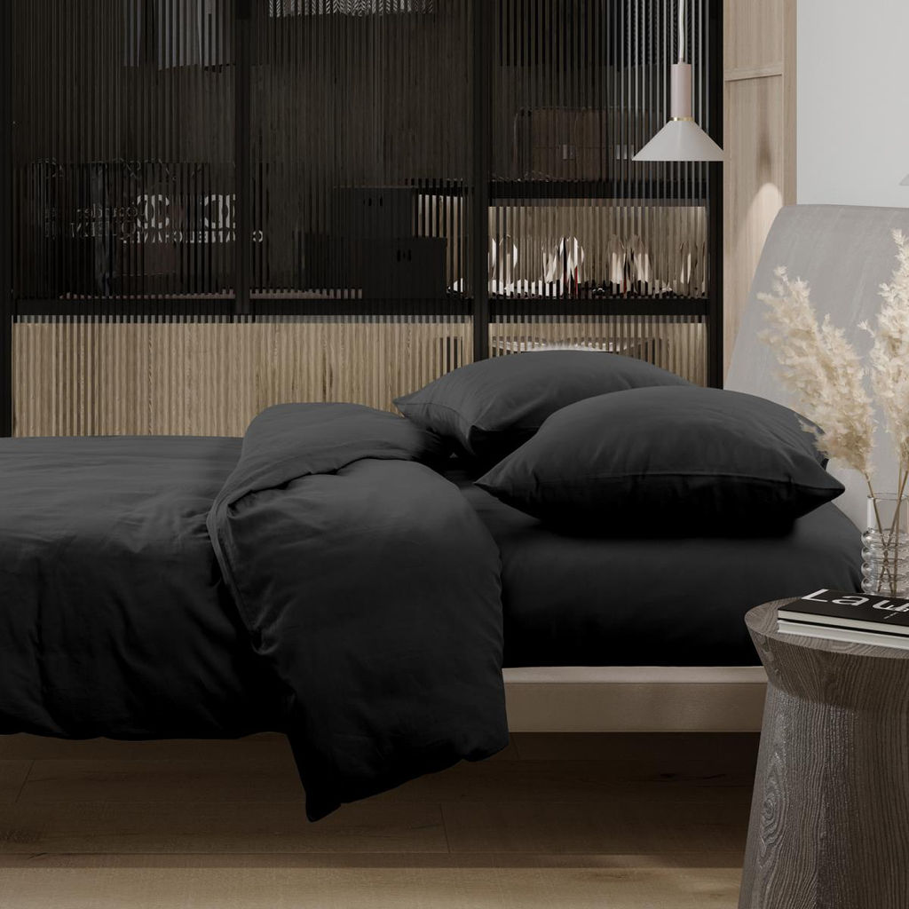 КПБ семейный перкаль Актив "Wenge" (50х70) рис. 86661-13 Charcoal