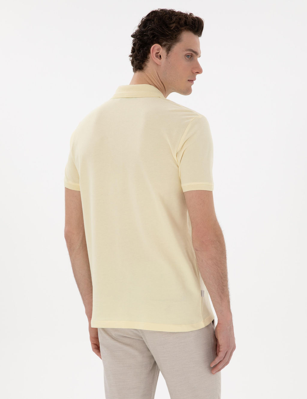 A__k Sar_ Slim Fit K_vr_lmaz Polo Yaka Basic Ti__rt - Pierre cardin фото 12