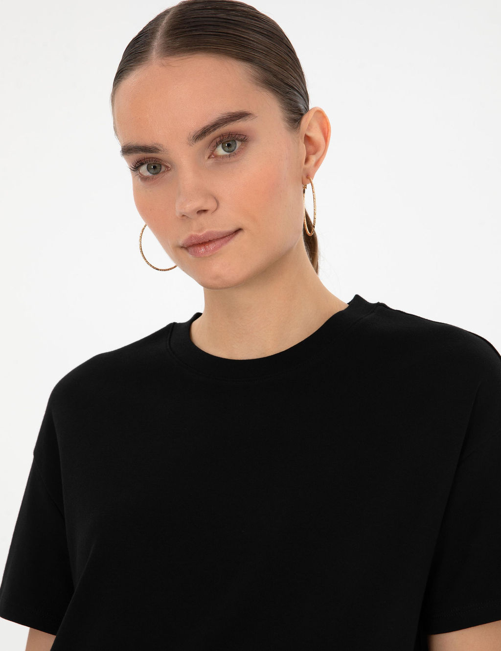 Siyah Oversize Basic Ti__rt - Pierre cardin фото 9