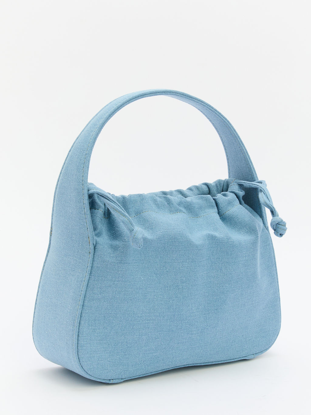 Женская сумка с ручками из денима MAISON DAVID LOLA Артикул 4354473, голубой  фото 3