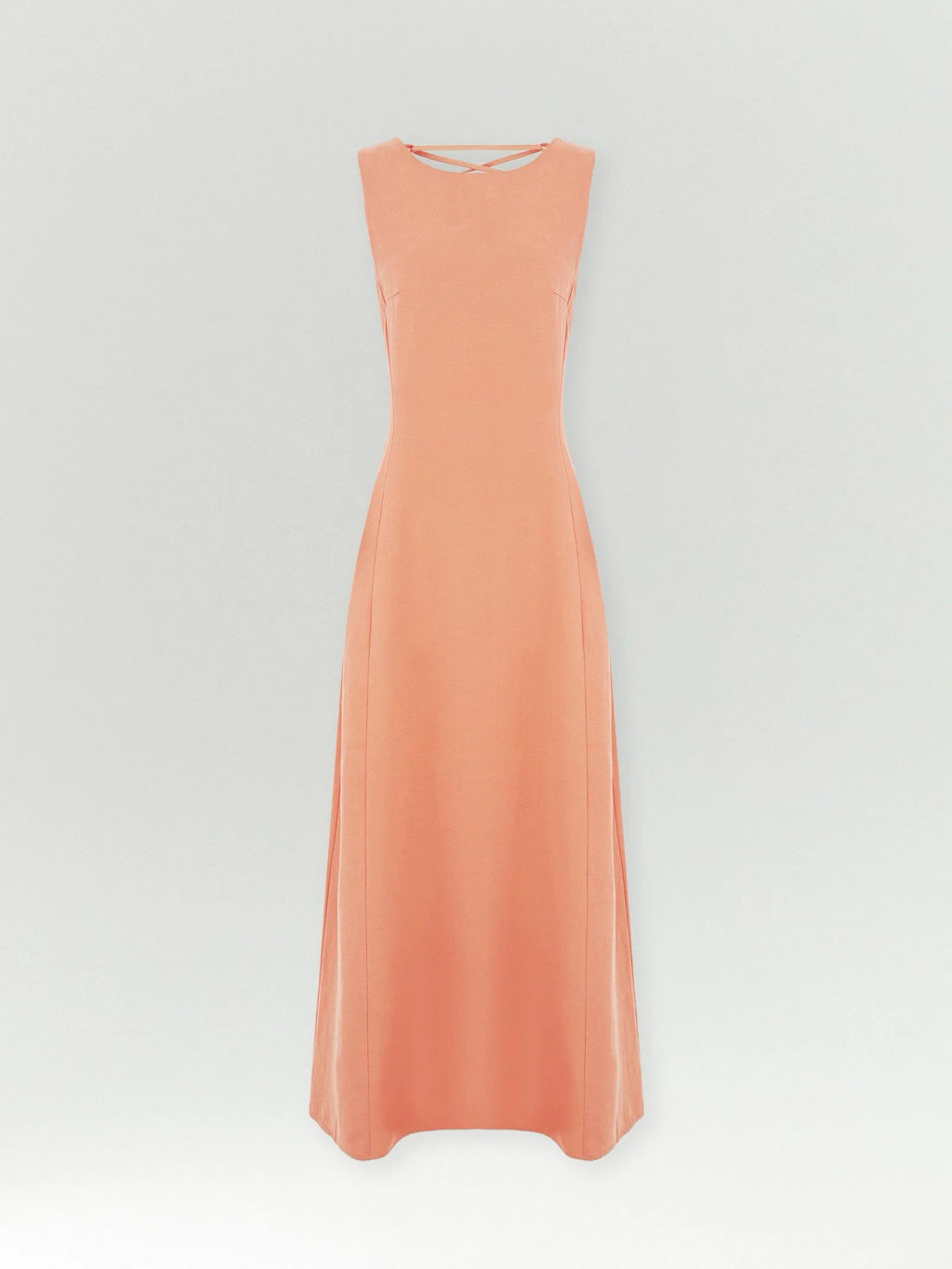 EMKA / Платье макси со шнуровкой на спине с добавлением льна  фото 6