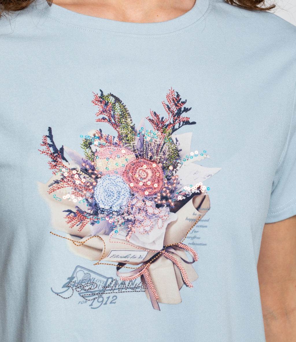 Футболка #КТ511 (5), голубой - Dommod фото 5