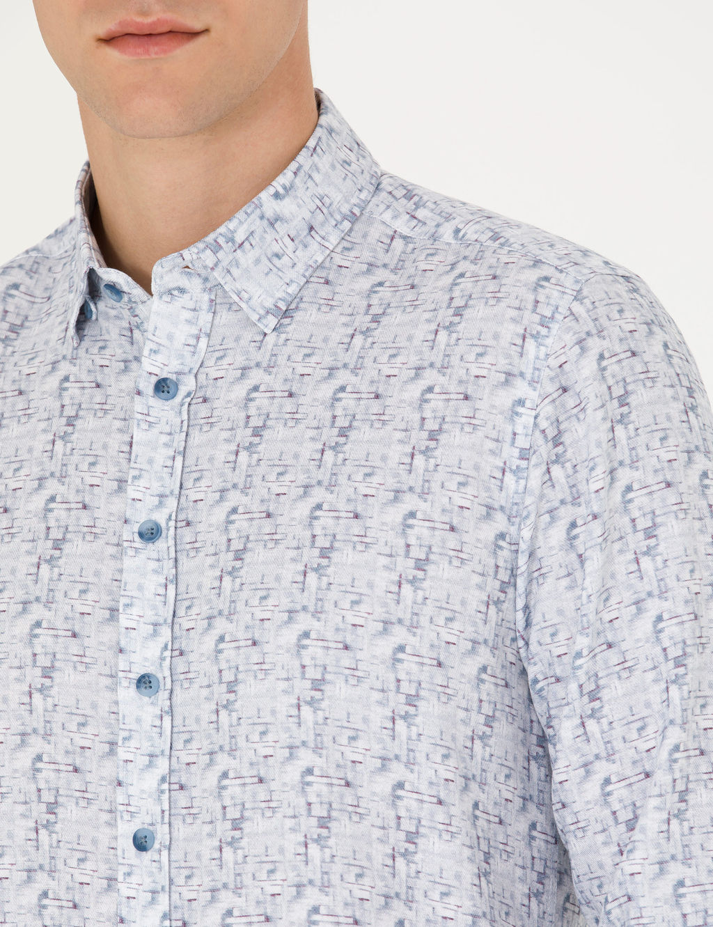 Mavi Slim Fit Uzun Kollu G_mlek