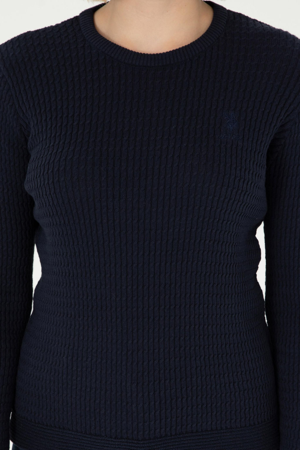 Женский темно-синий базовый свитер Неожиданная скидка в корзине - U.s. polo assn фото 6