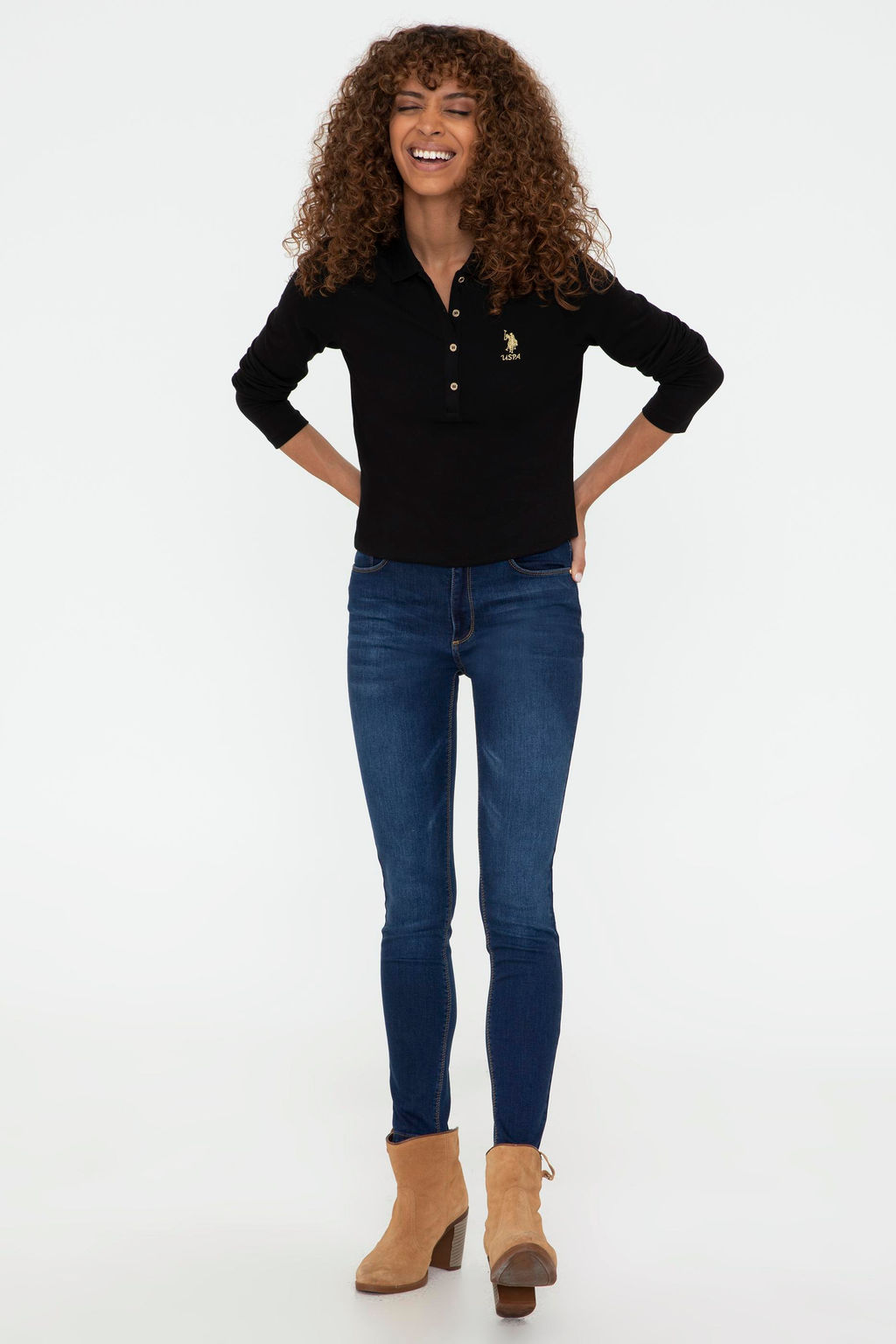 Kad_n Siyah Basic Sweatshirt - U.s. polo assn фото 5