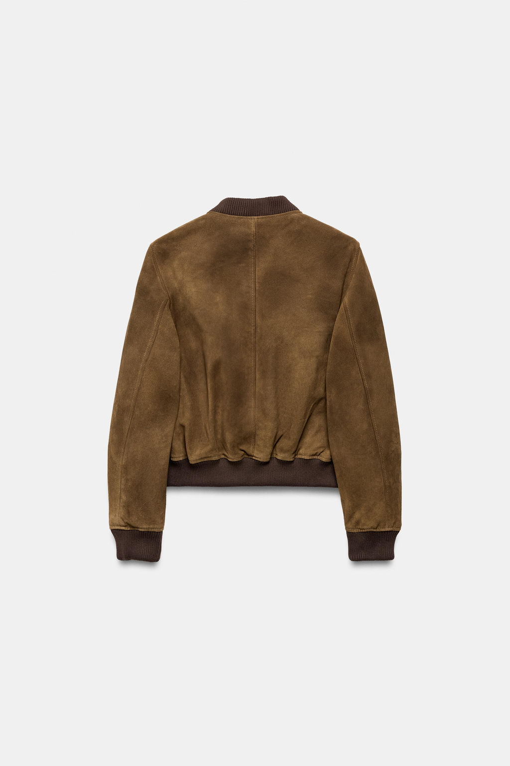 100% SUEDE LEATHER BOMBER JACKET ZW COLLECTION LIMITED EDITION - Zara фото 6