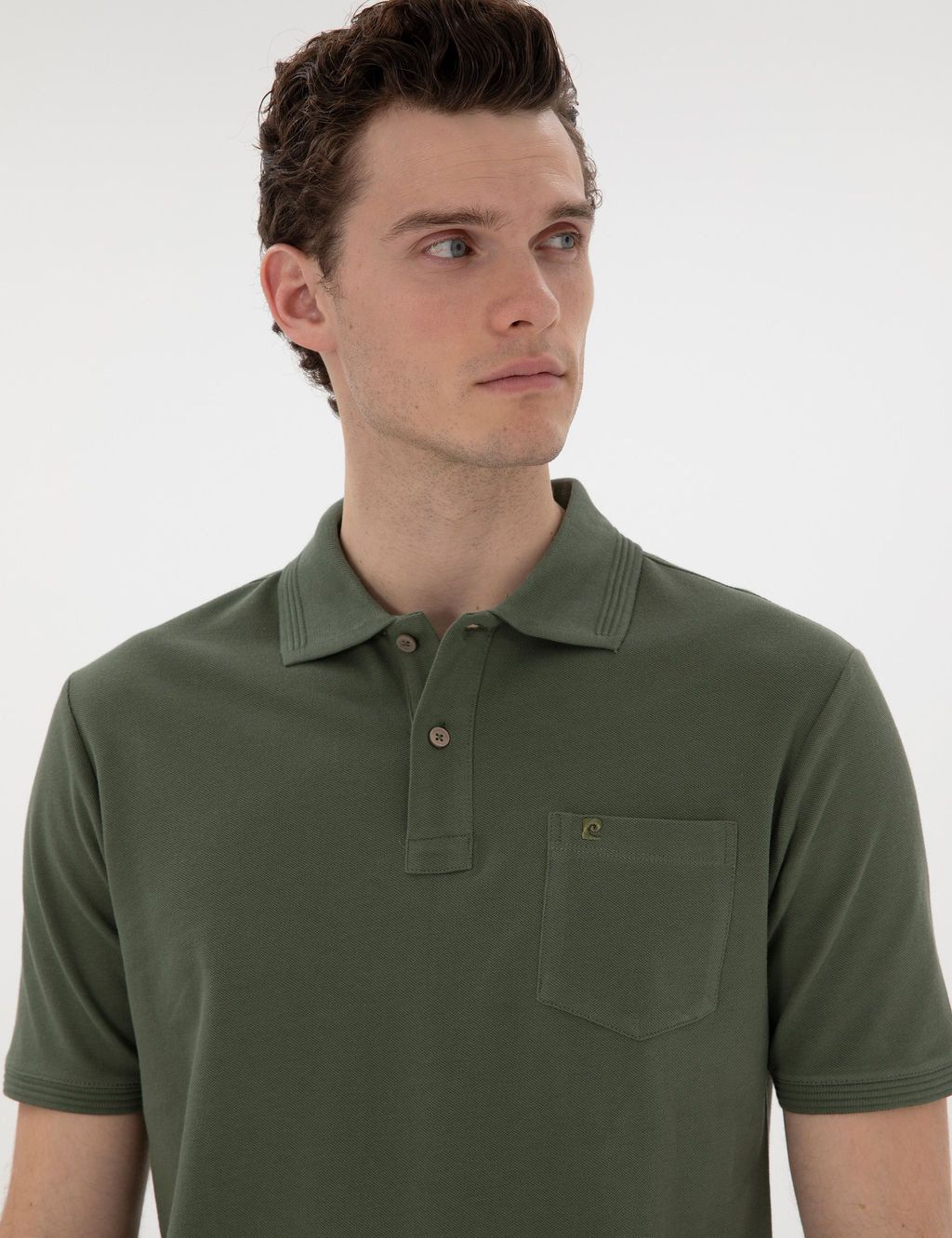 Haki Regular Fit K_vr_lmaz Polo Yaka Basic Ti__rt - Pierre cardin фото 2