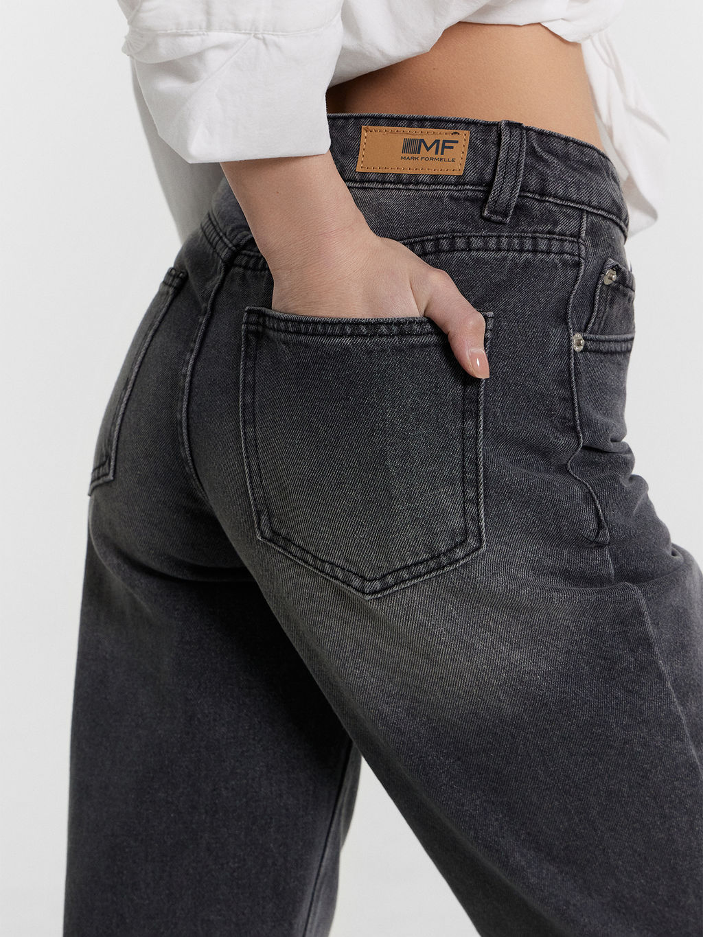 Джинсы женские серые серый 2024-2DTW401-6g - Mark formelle фото 4