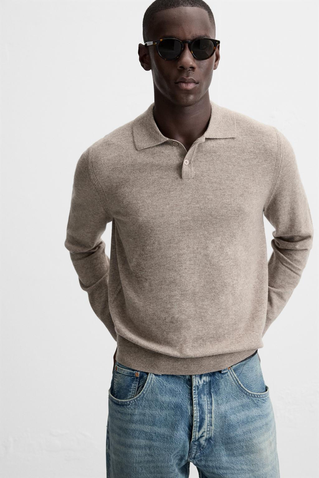 WOOL - CASHMERE KNIT POLO SHIRT - Zara фото 6