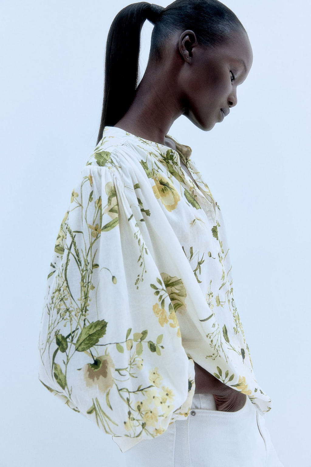 Blusa con mangas globo - H&m фото 3