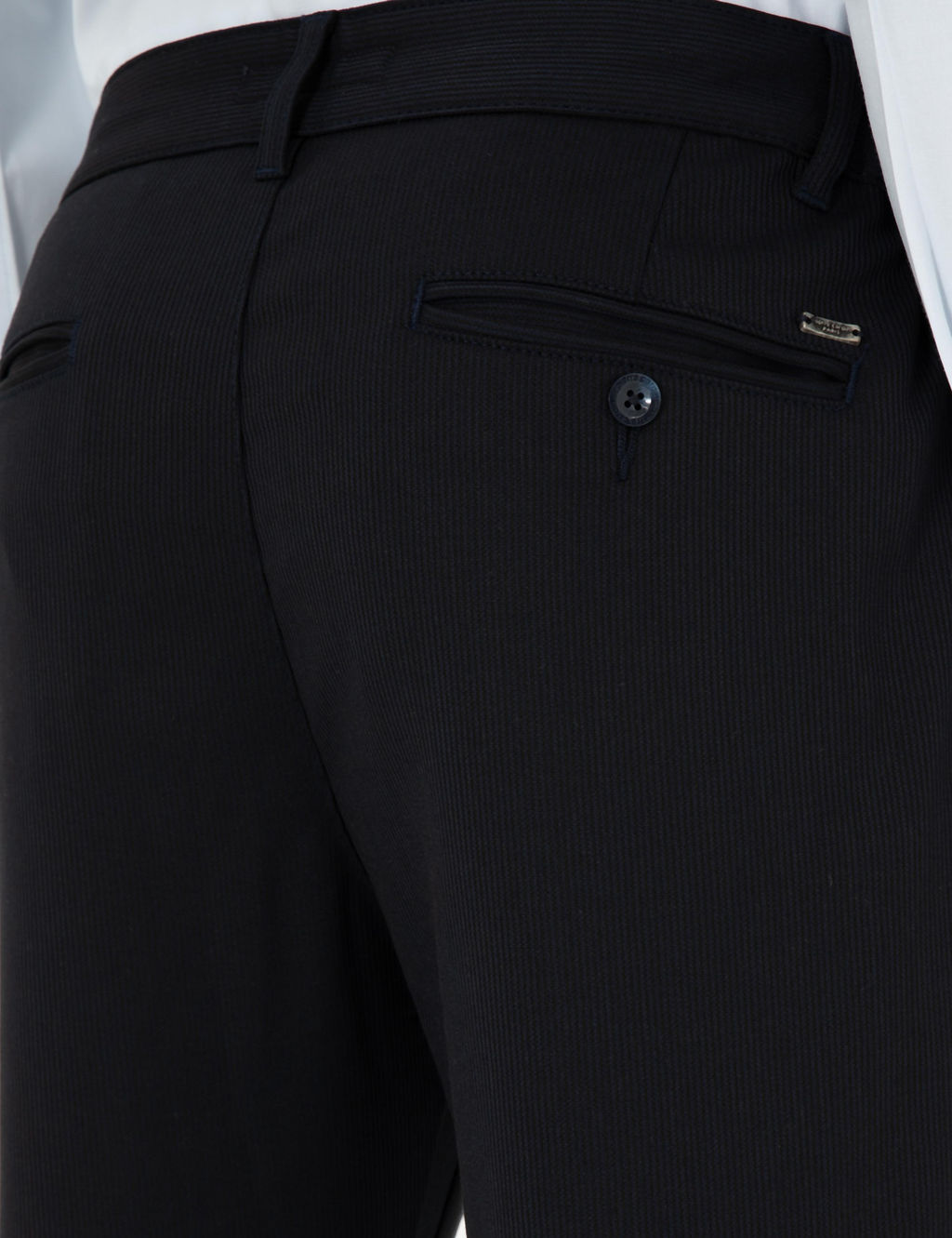 Lacivert Slim Fit Jogger Kanvas Pantolon