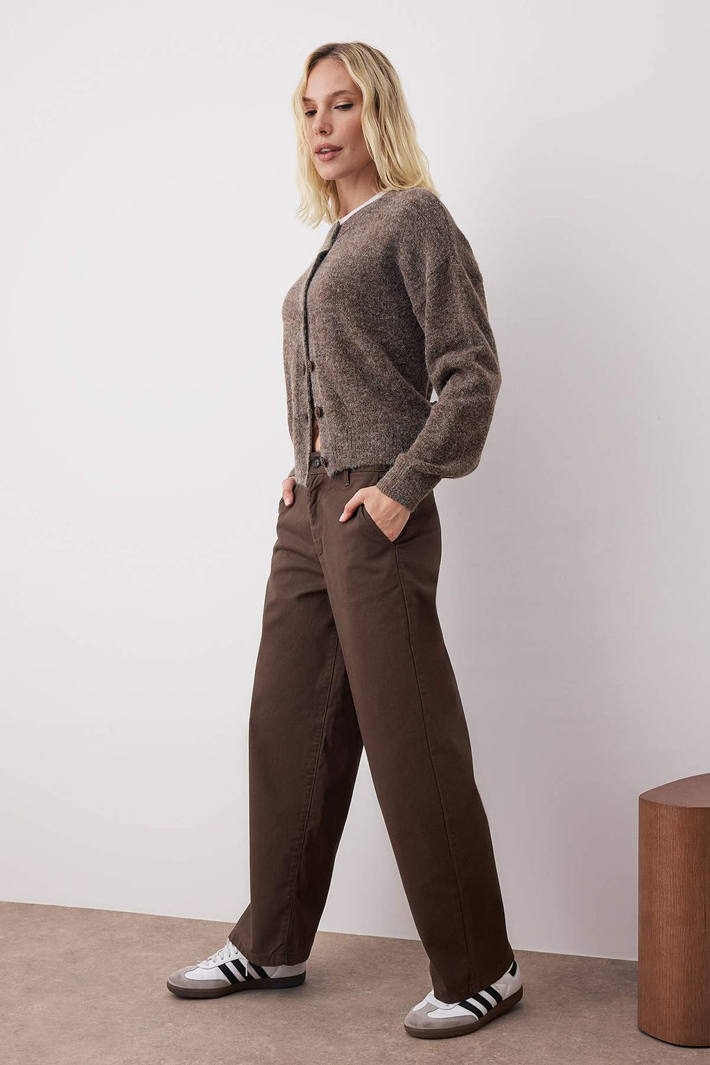 Kahverengi Normal Bel Baggy Jeans TWOAW26JE00198 - Trendyolmilla фото 2