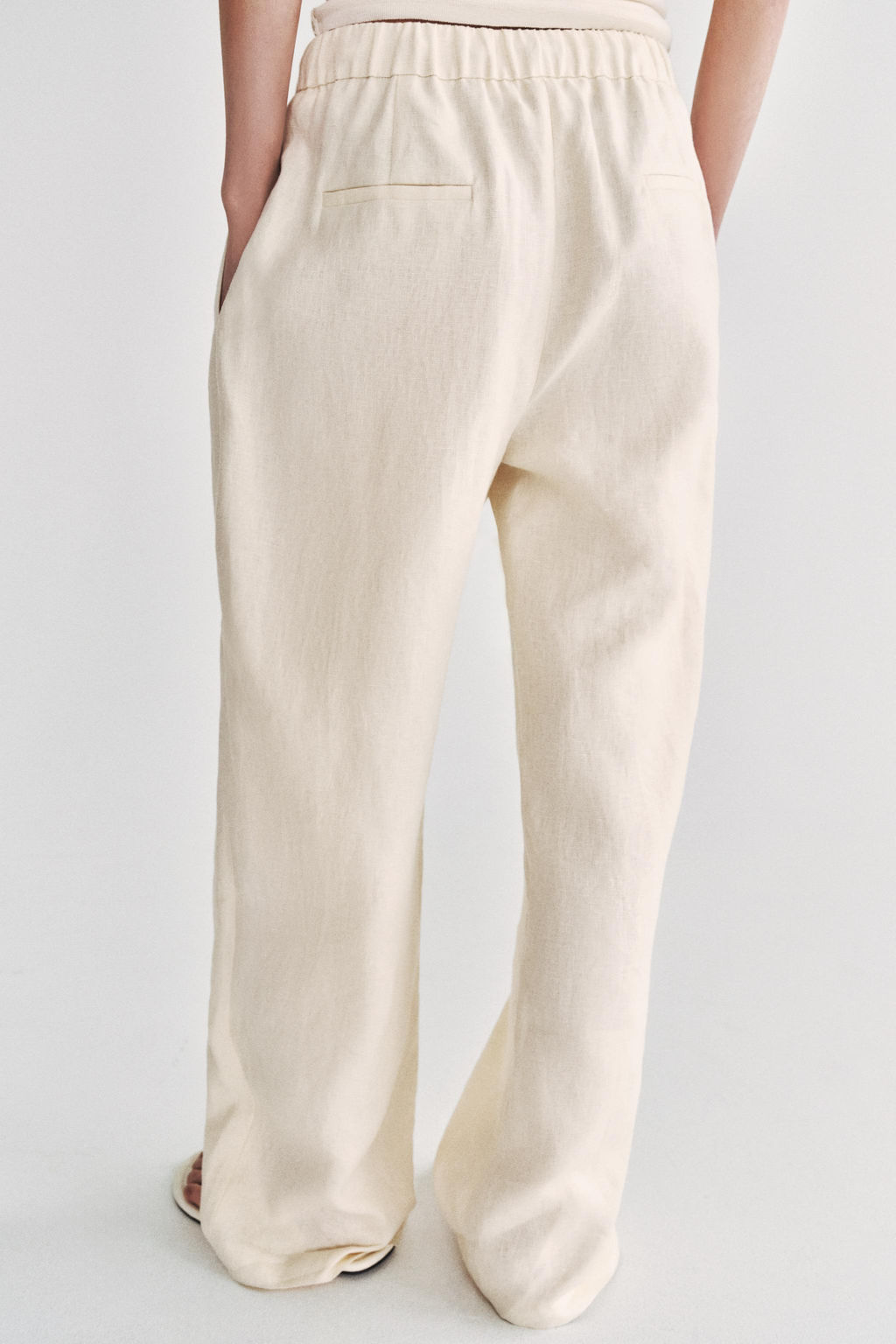 PANTAL?N PLIEGUES 100% LINO ZW COLLECTION / Crudo - Zara фото 3