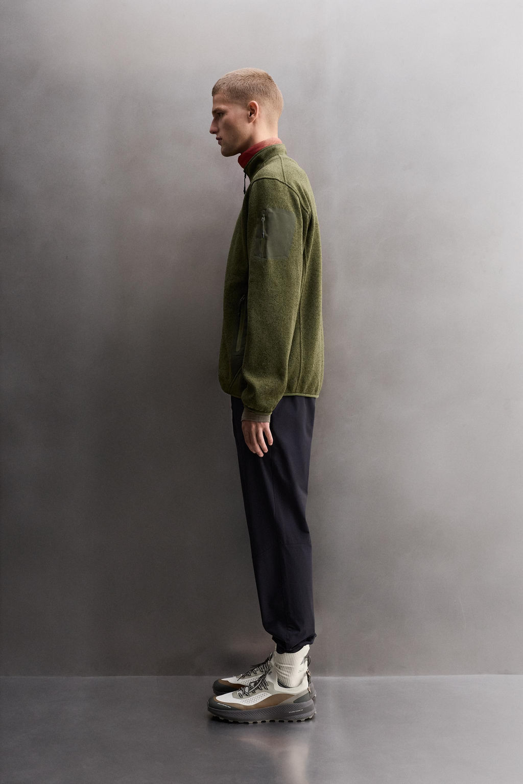 CONTRAST FLEECE KNIT CARDIGAN - Zara фото 4