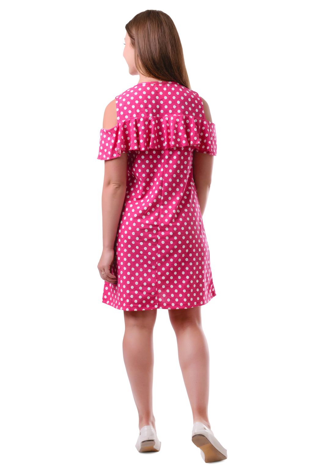 Платье Ламбада горох розовое - Марлен фото 3