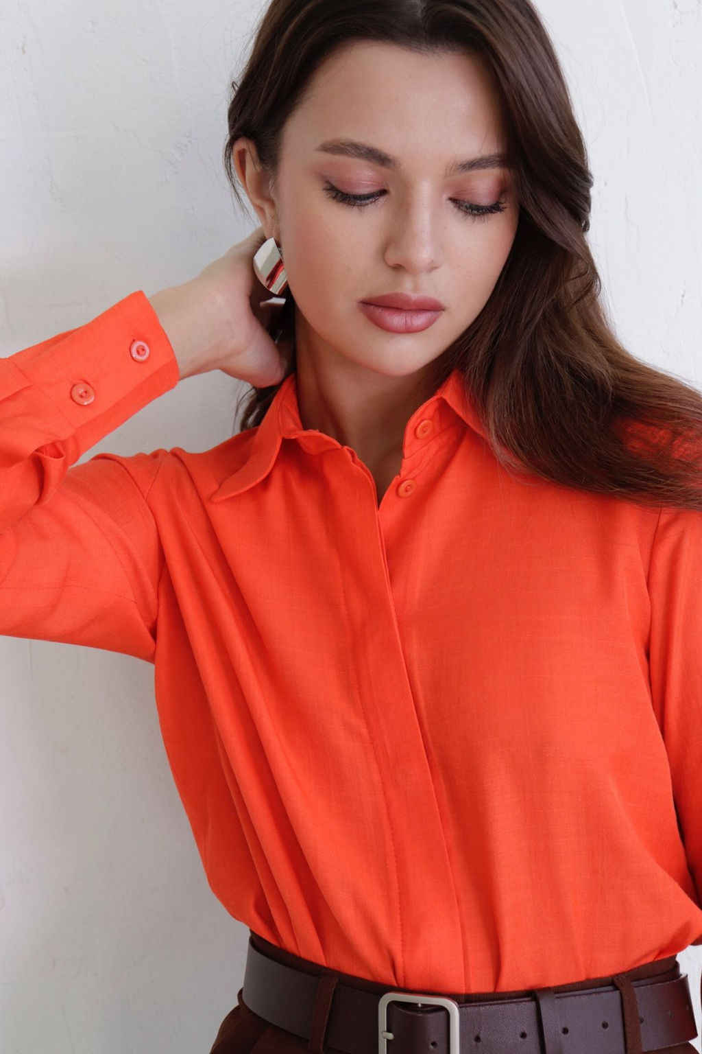 Рубашка с супатной застёжкой свободного силуэта - Martichelli фото 31