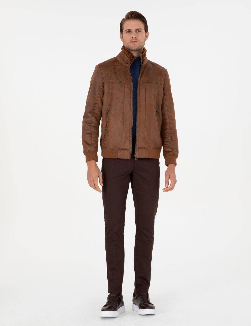 Taba K_rk Detayl_ Deri Ceket - Pierre cardin фото 4