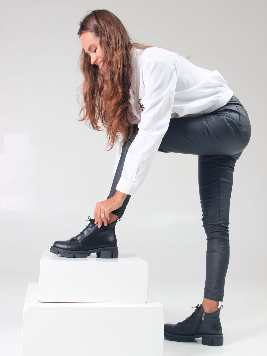 Ботинки 218.21074bl. черный/Мех