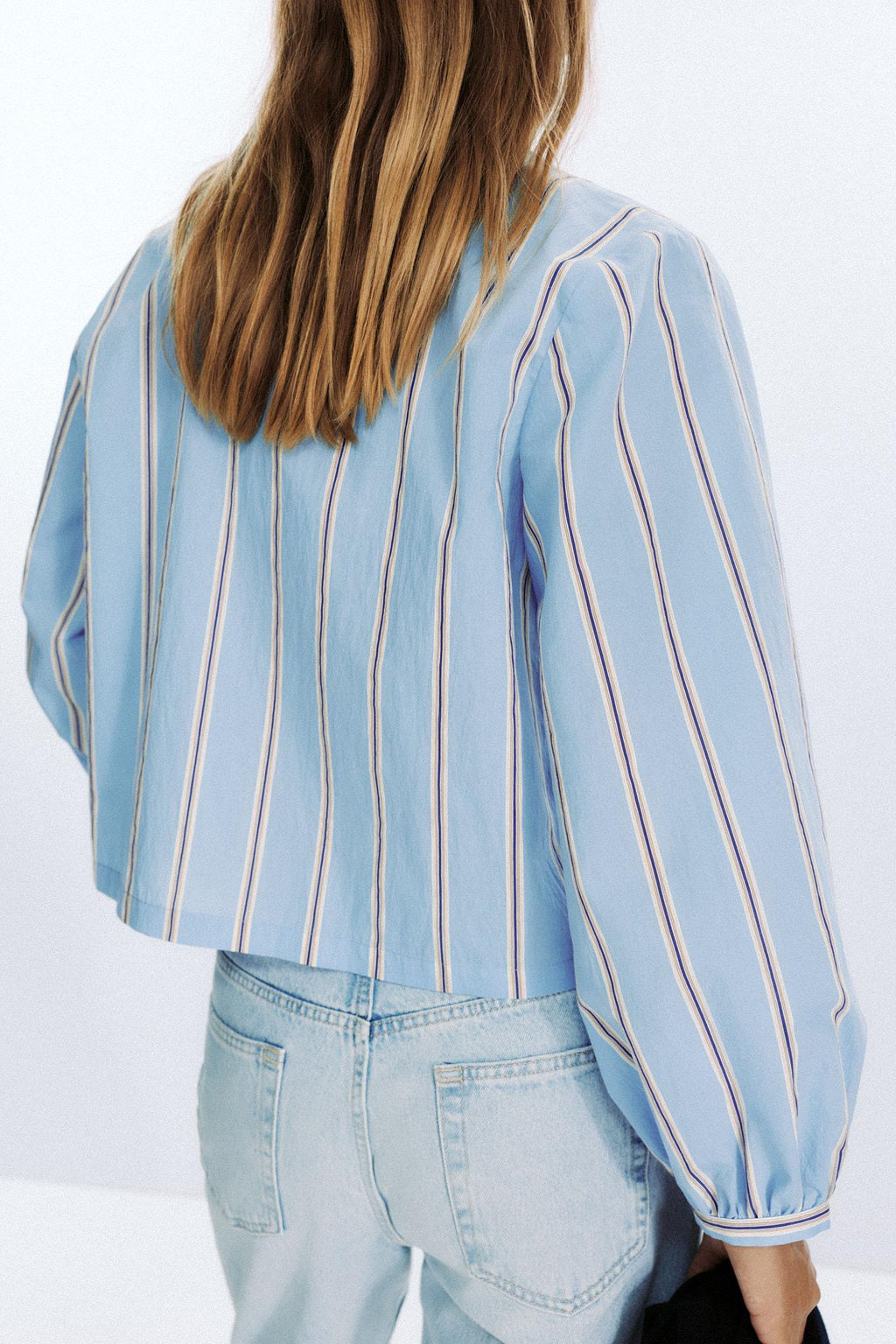 STRIPED POPLIN SHIRT WITH TIES - Zara фото 35