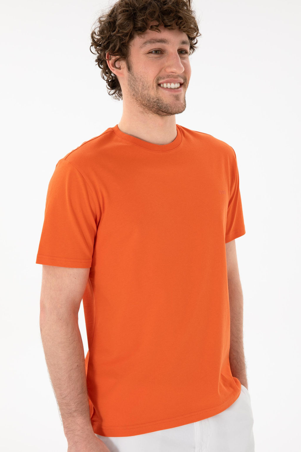 Erkek Regular Fit Bisiklet Yaka Nar _i_e_i Basic Ti__rt Sepette S_rpriz _ndirim - U.s. polo assn фото 4