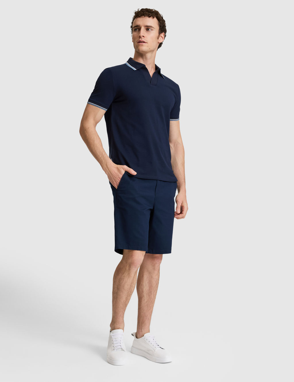 Lacivert Slim Fit Dokuma _ort