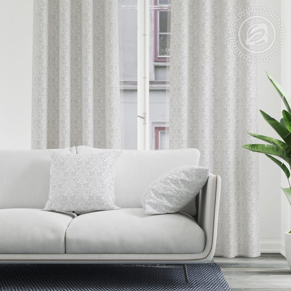 Шторы для гостиной с подхватом Вензель серый 145*260/Шторы: 1 шт.- 145*260, подхваты: 1 шт. Шторы АРТ ДИЗАЙН для гостиной  фото 10