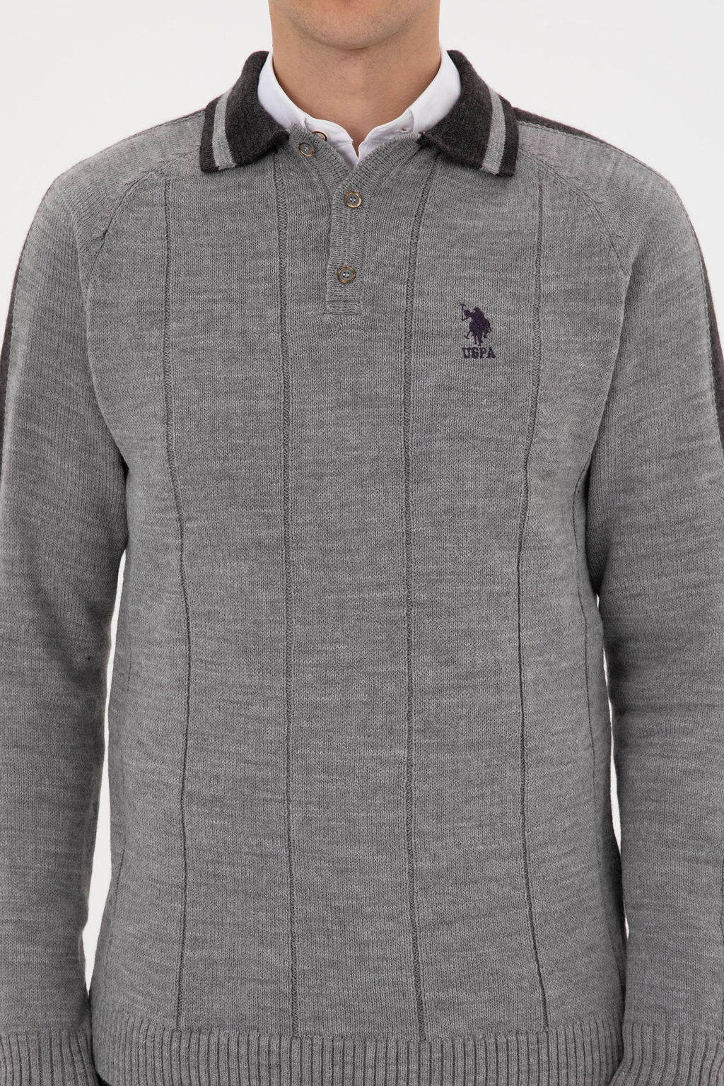 Erkek Gri Kazak - U.s. polo assn фото 6