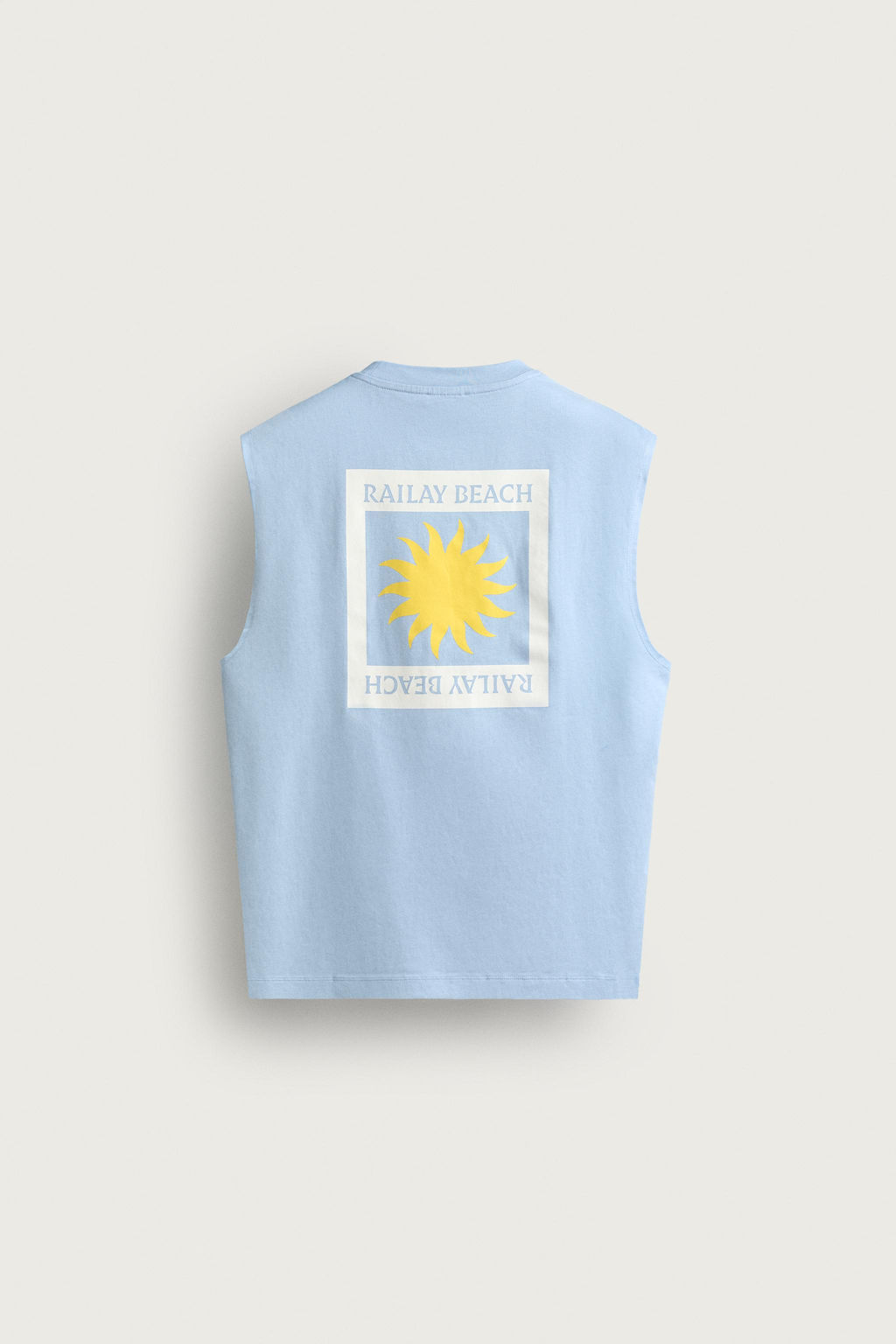 CAMISETA TANK GR?FICO SOL / Celeste - Zara фото 7