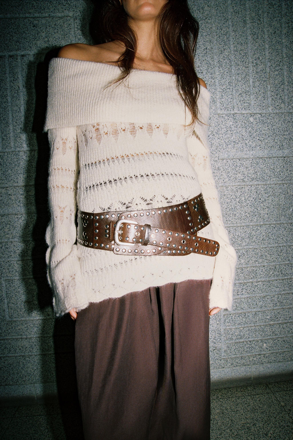 OPENWORK OFF-THE-SHOULDER JUMPER - Zara фото 2