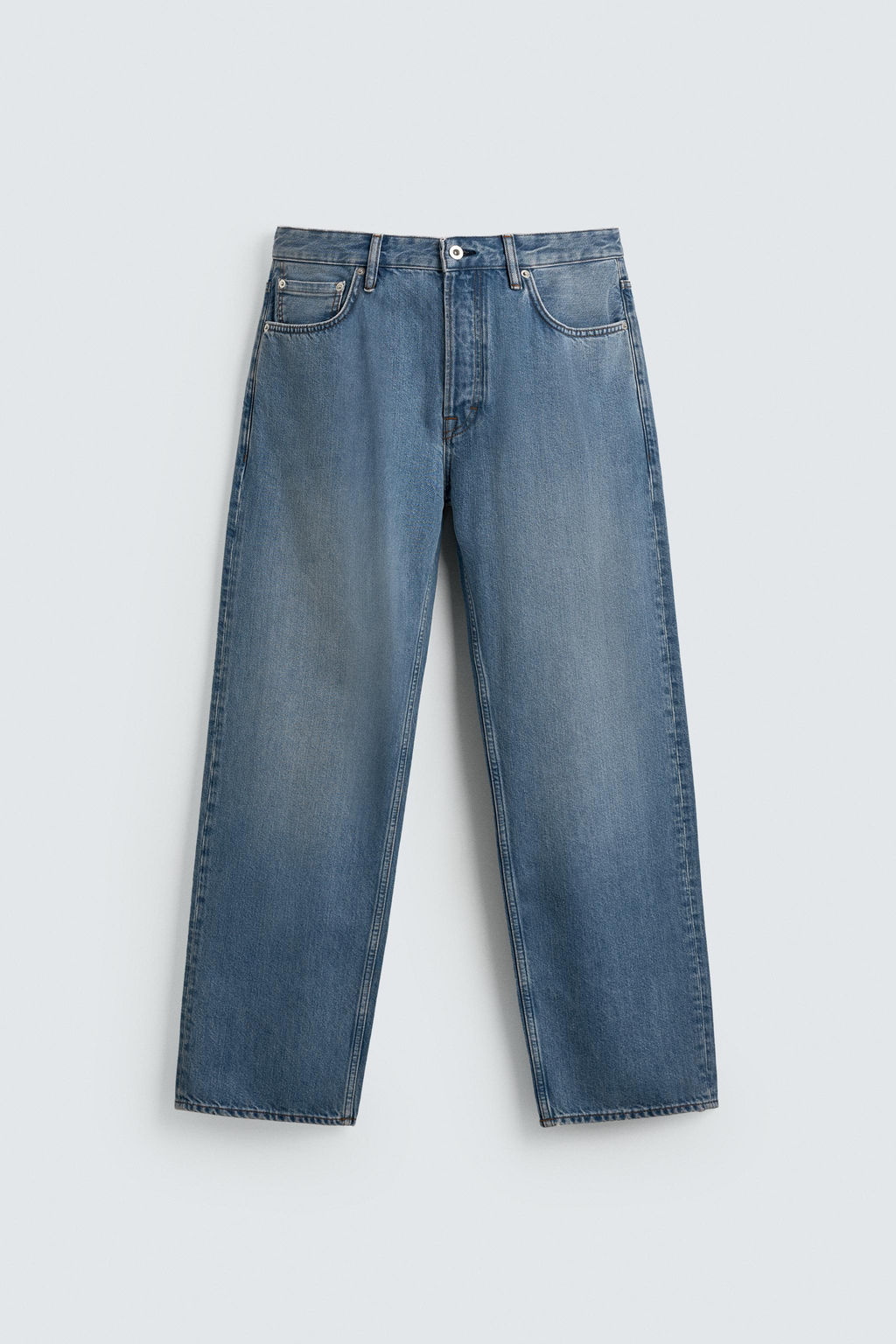 JEANS LIGEROS ALGOD?N - LYOCELL / Azul medio - Zara фото 8