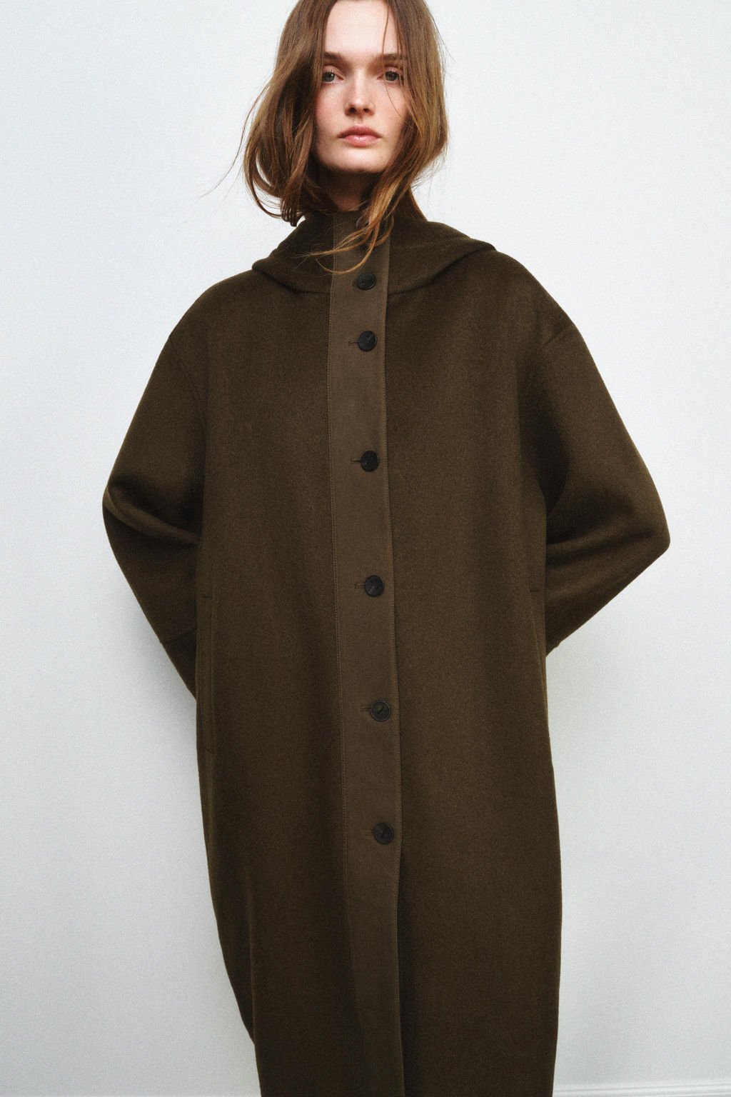 PARKA COMBINADA CON LANA ZW COLLECTION LIMITED EDITION / Khaki - Zara фото 2