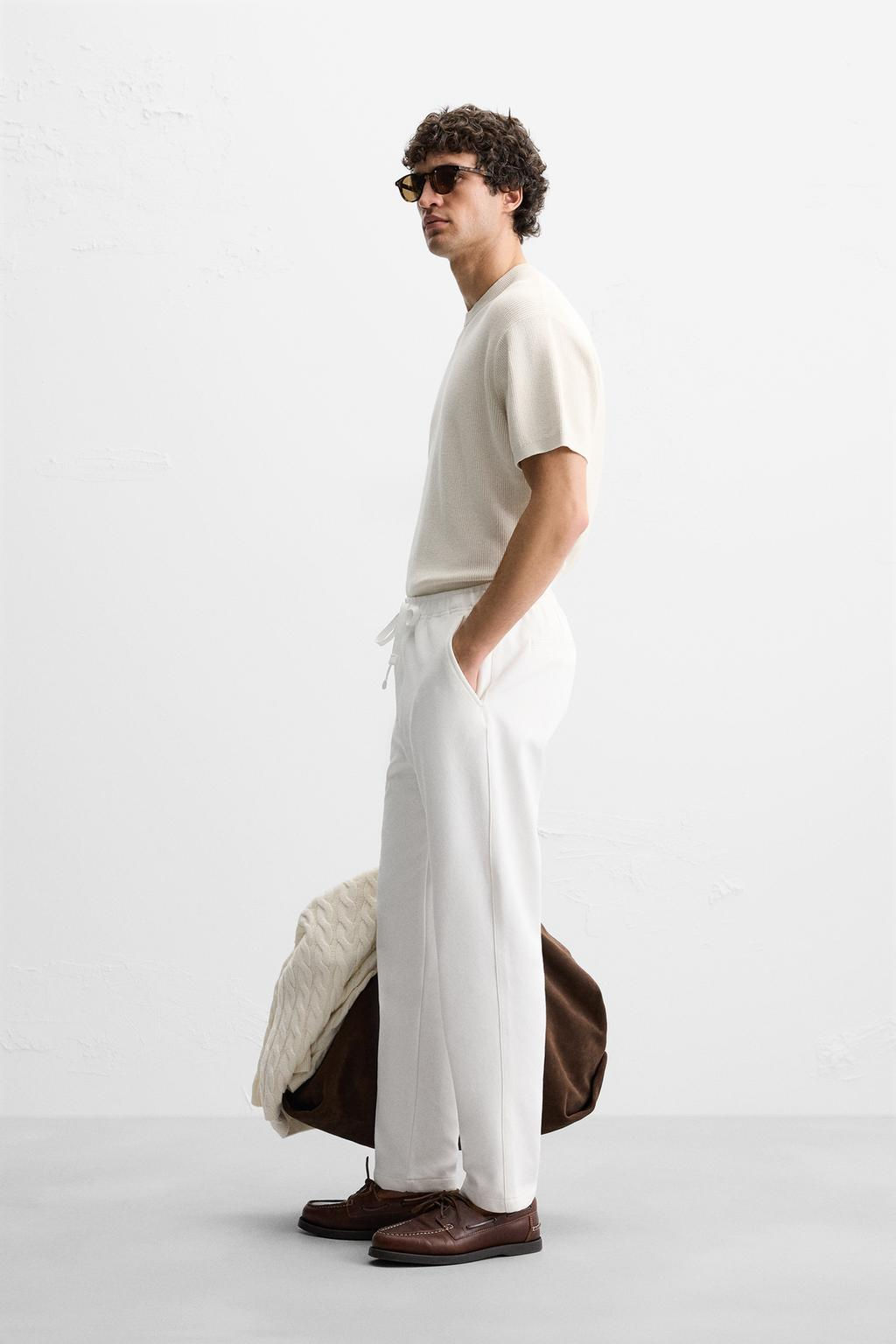 COMFORT FIT JOGGER WAIST TROUSERS - Zara фото 30