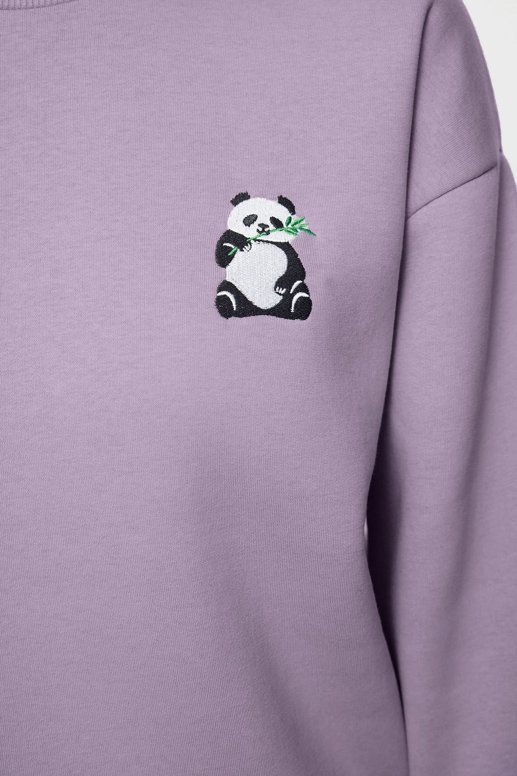 Lila Animal Nak?sl? Regular/Normal Kal?p Kal?n Ici Polarl? Orme Sweatshirt TWOAW24SW00196