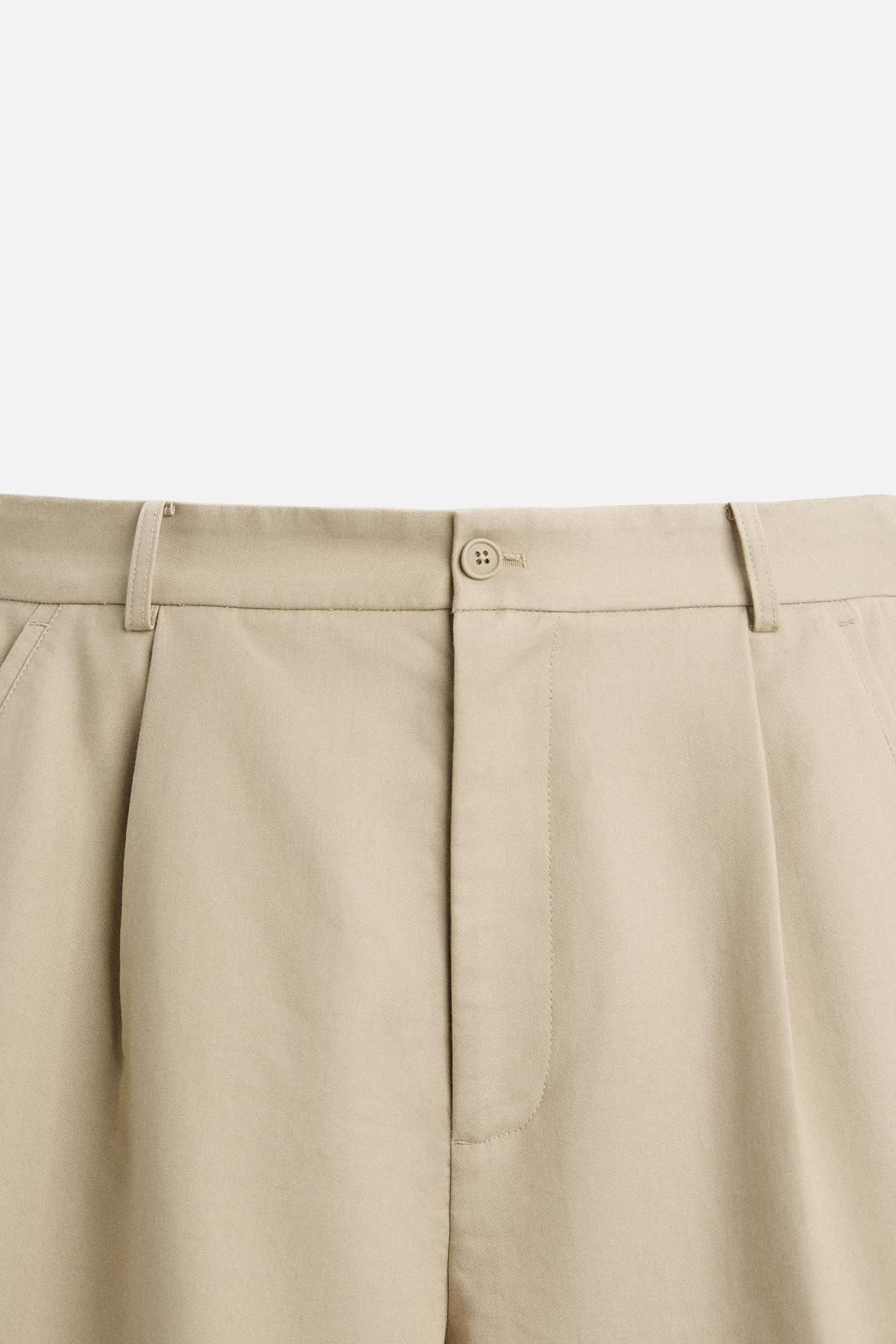 STRAIGHT-LEG PLEATED TROUSERS - Zara фото 8