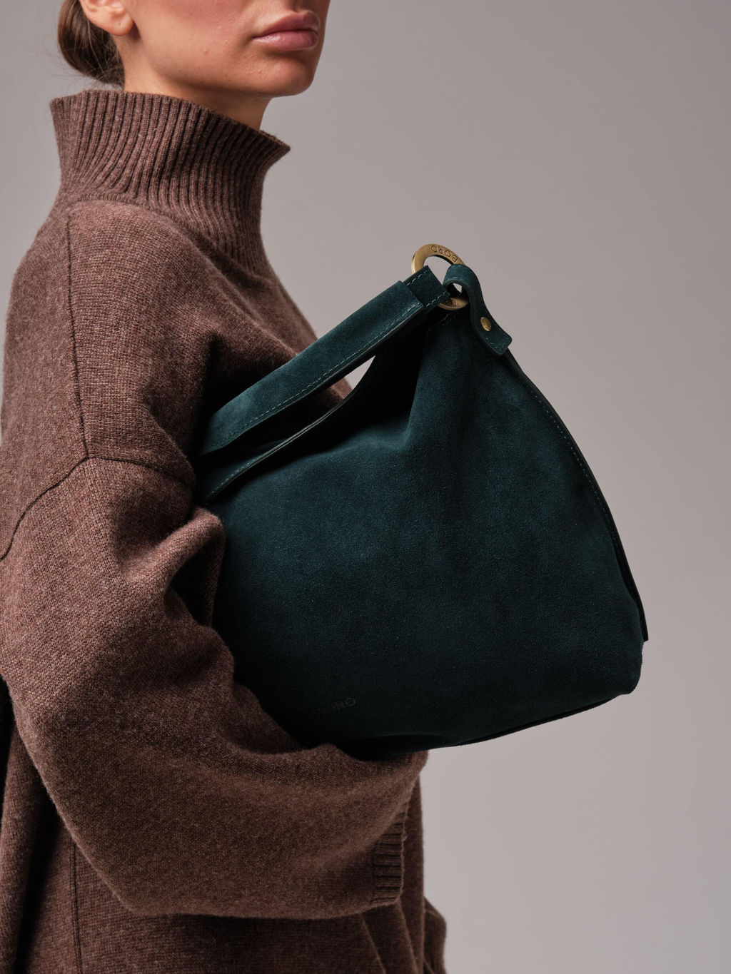 Замшевая сумка на плечо Deboro 30900 форест